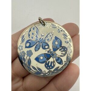 Vintage Cloisart Gold Tone Butterfly Pendant